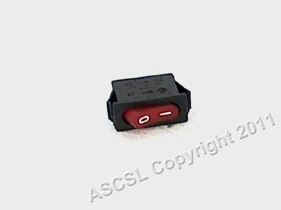 Red rocker switch 250v 11x30mm Fixing - Pizza Group Ovens 